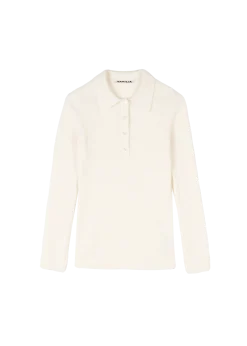 Fitted wool polo