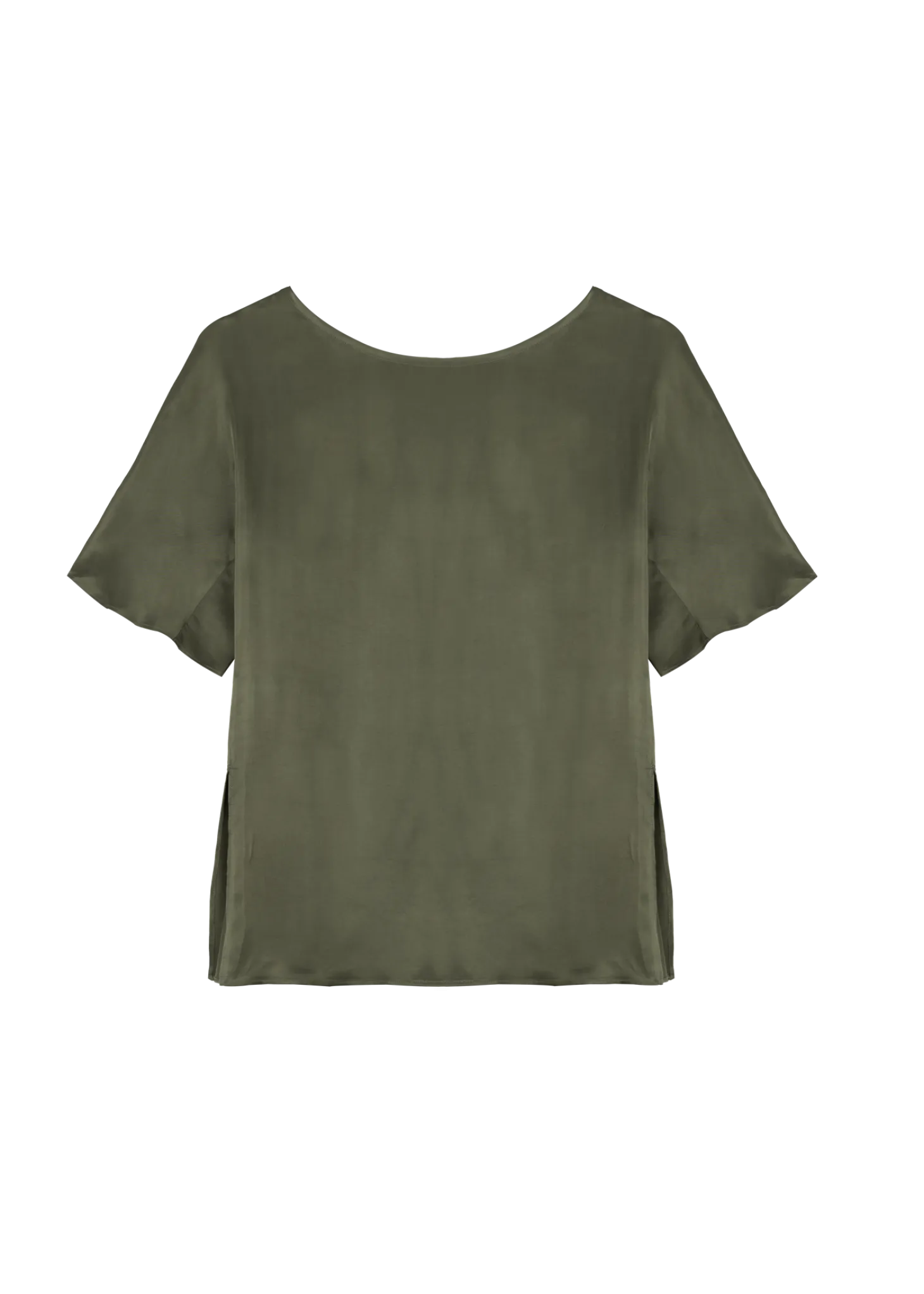 Folded satin top