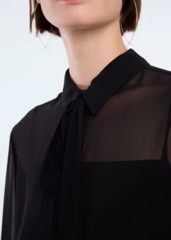 Georgette bow blouse
