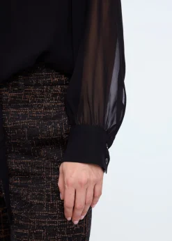 Georgette bow blouse