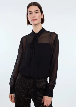 Georgette bow blouse