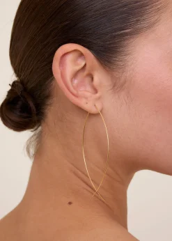 Gold plated fish earring