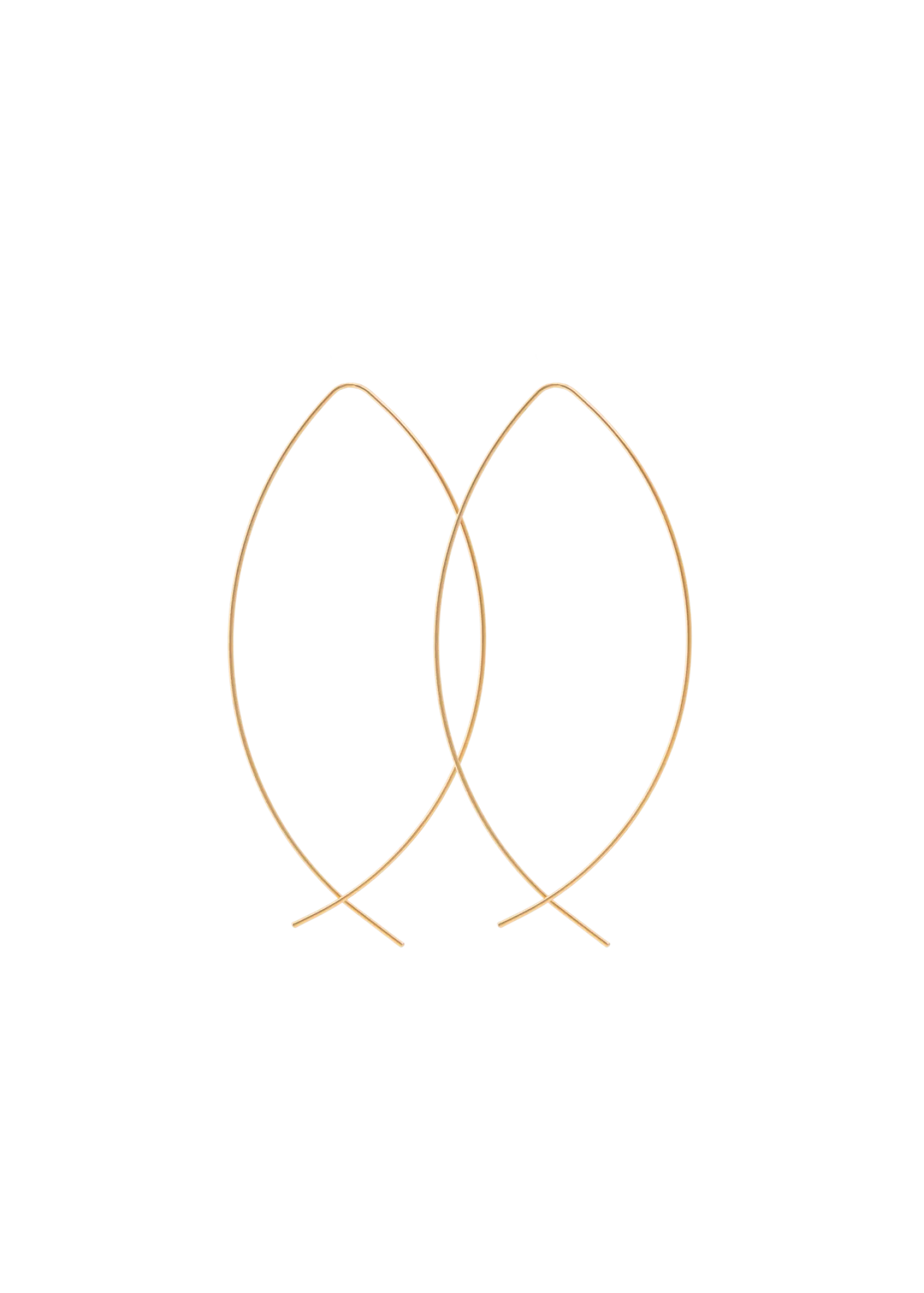 Gold plated fish earring