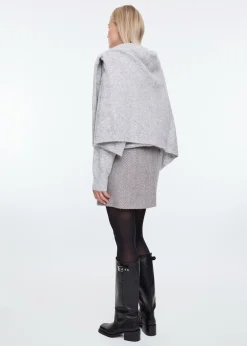 Herringbone mini skirt