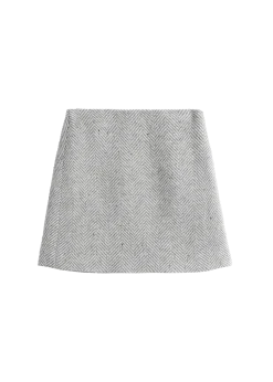 Herringbone mini skirt