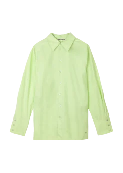 High cuff poplin blouse