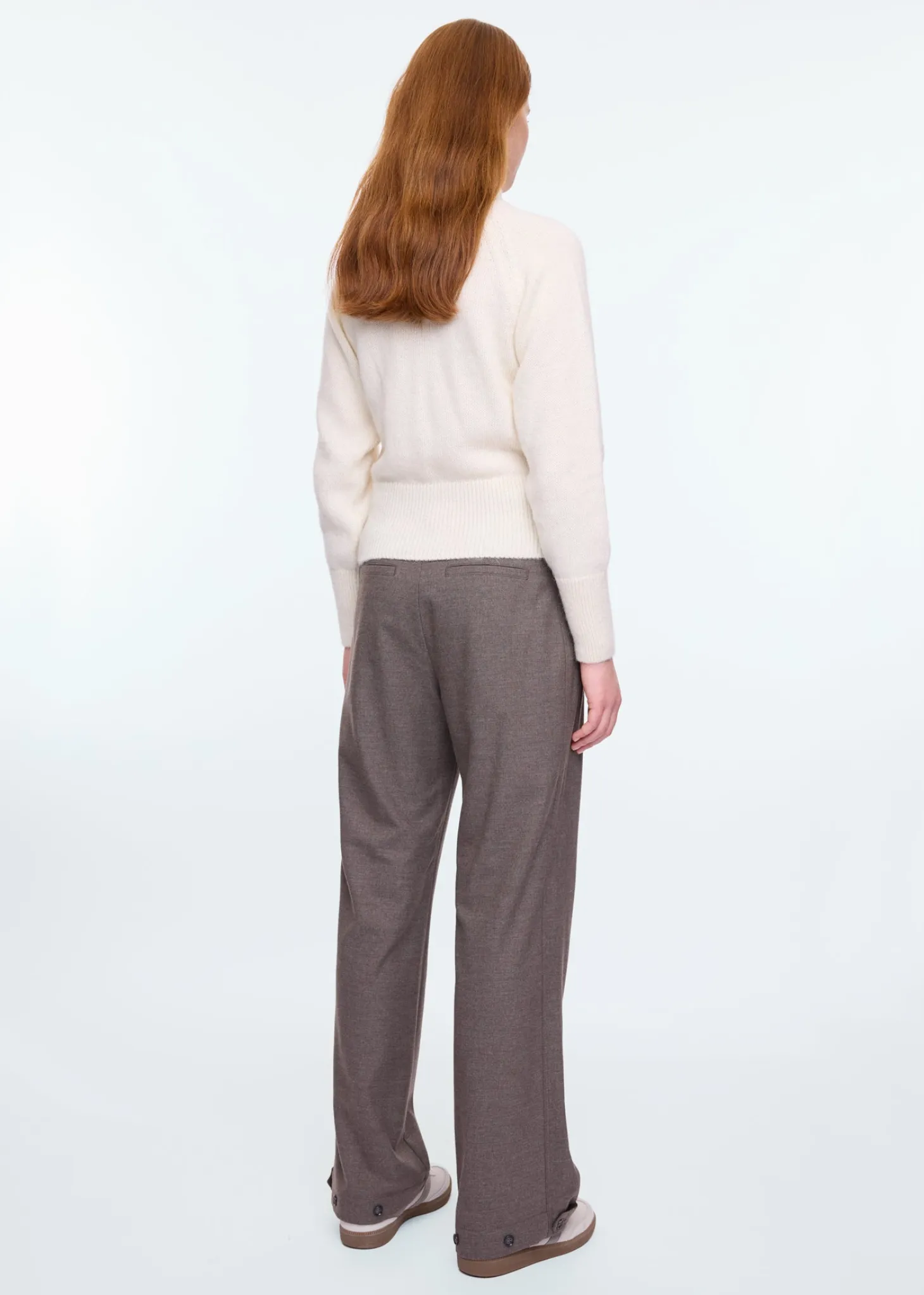 Knitted cable sweater