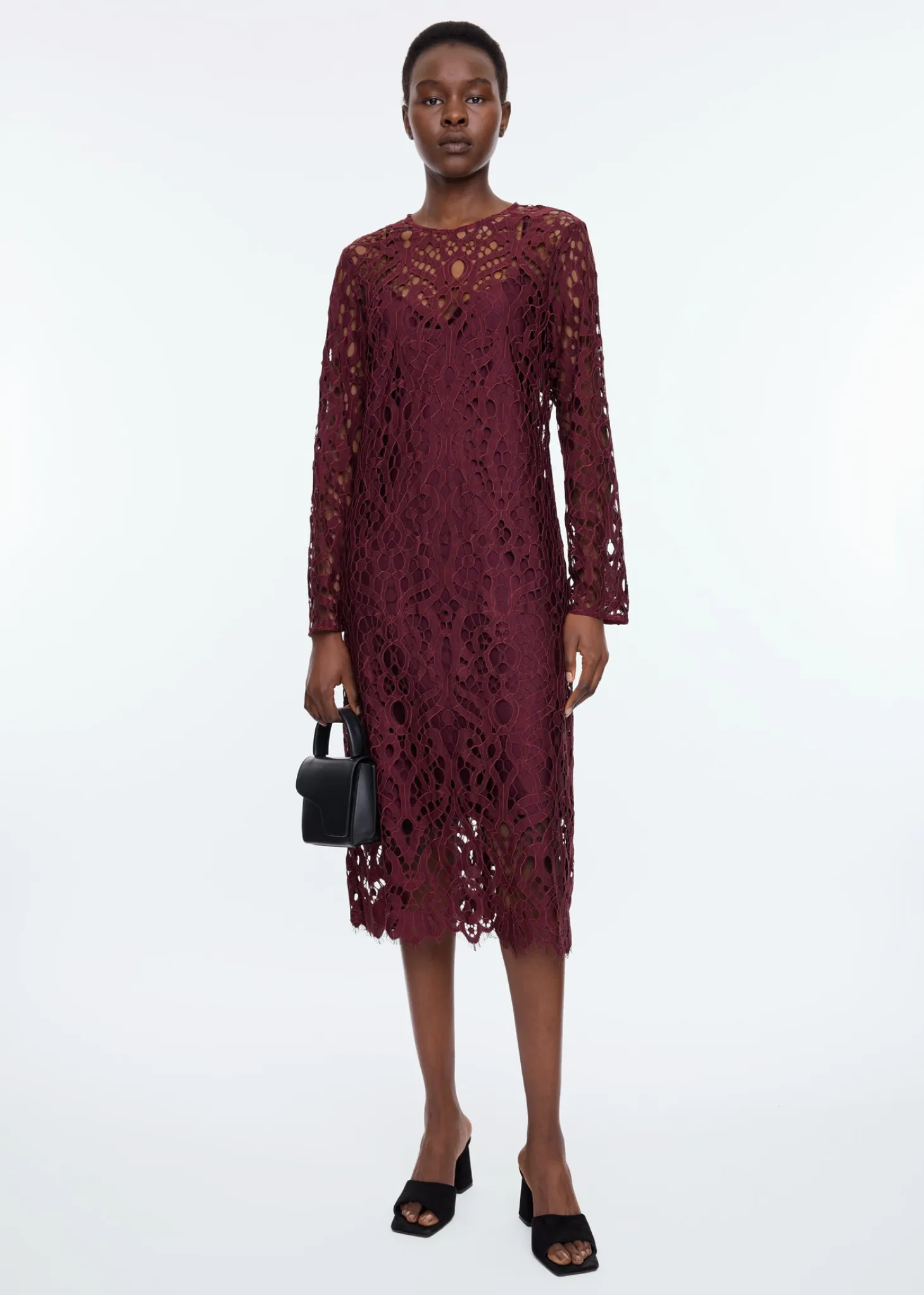 Lace midi dress