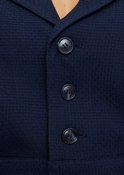 Lapel waffle jumpsuit
