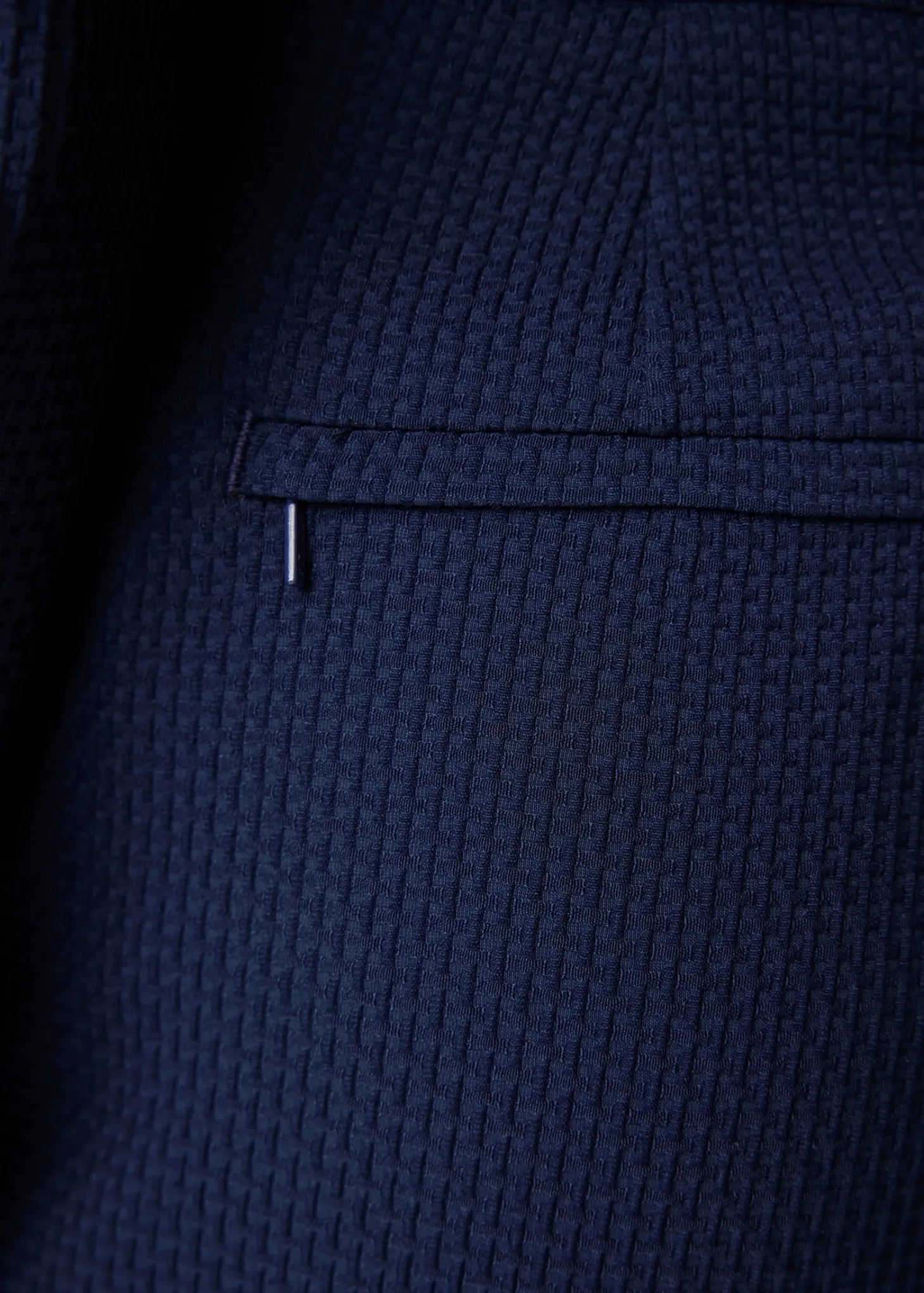 Lapel waffle jumpsuit