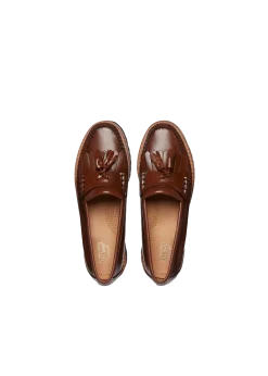 Leren platform loafers