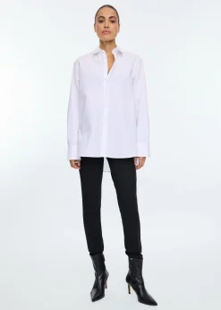 Loose cotton poplin blouse