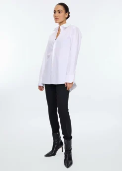 Loose cotton poplin blouse