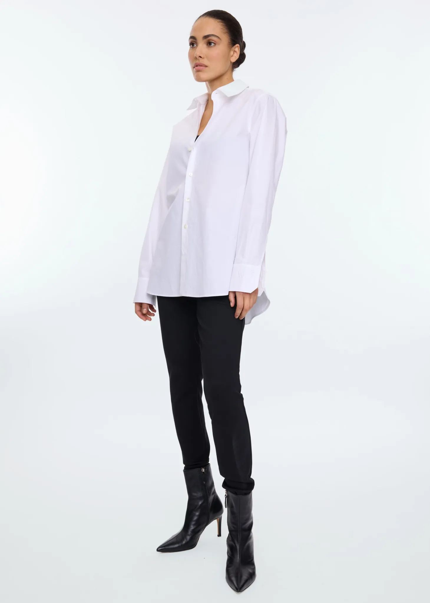 Loose cotton poplin blouse
