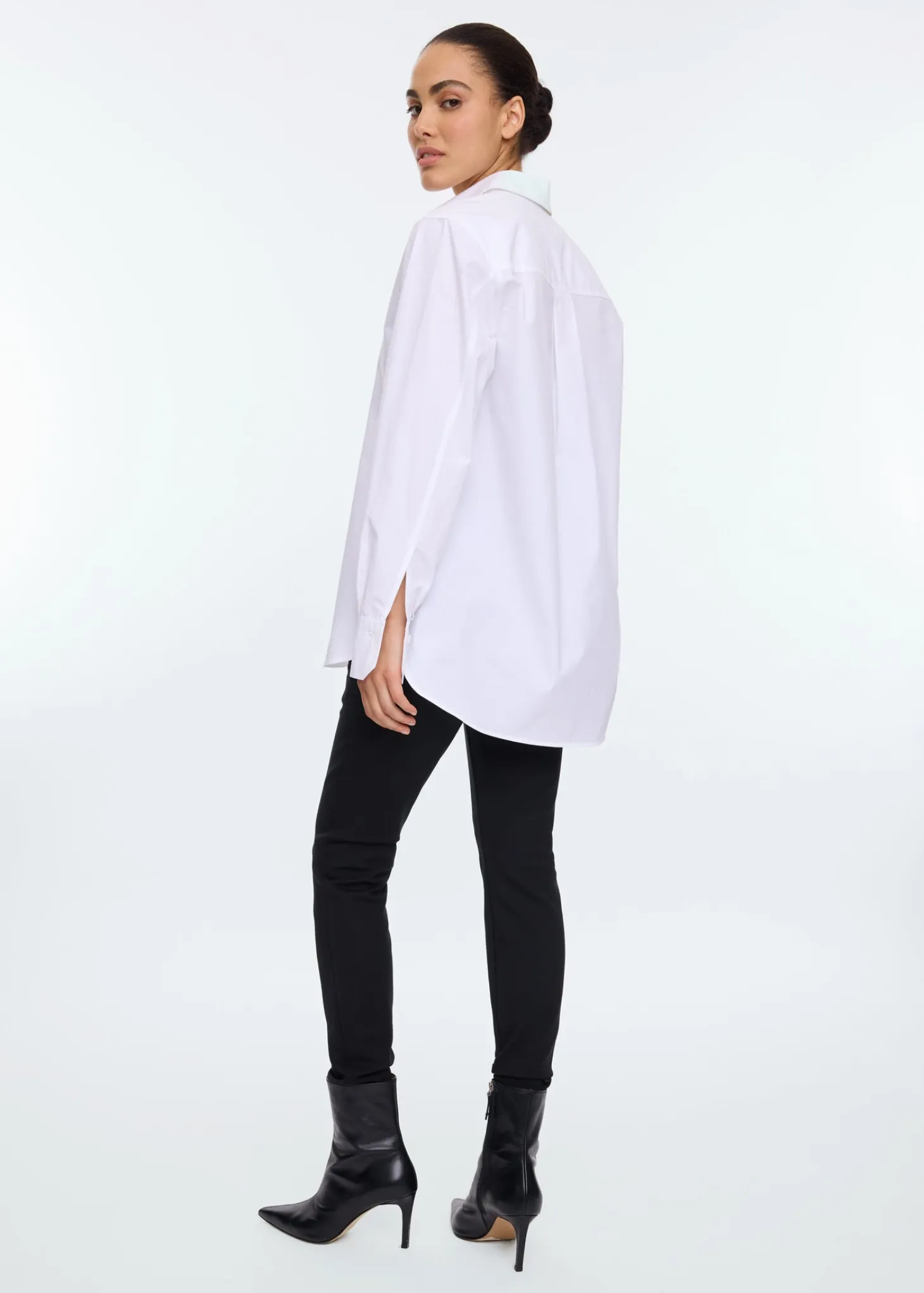 Loose cotton poplin blouse