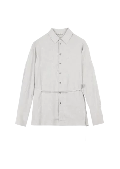 Melange overlap blouse