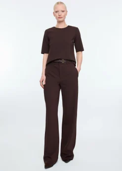 Mid sleeve twill top