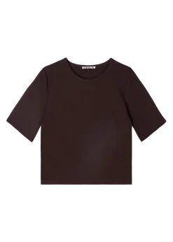 Mid sleeve twill top