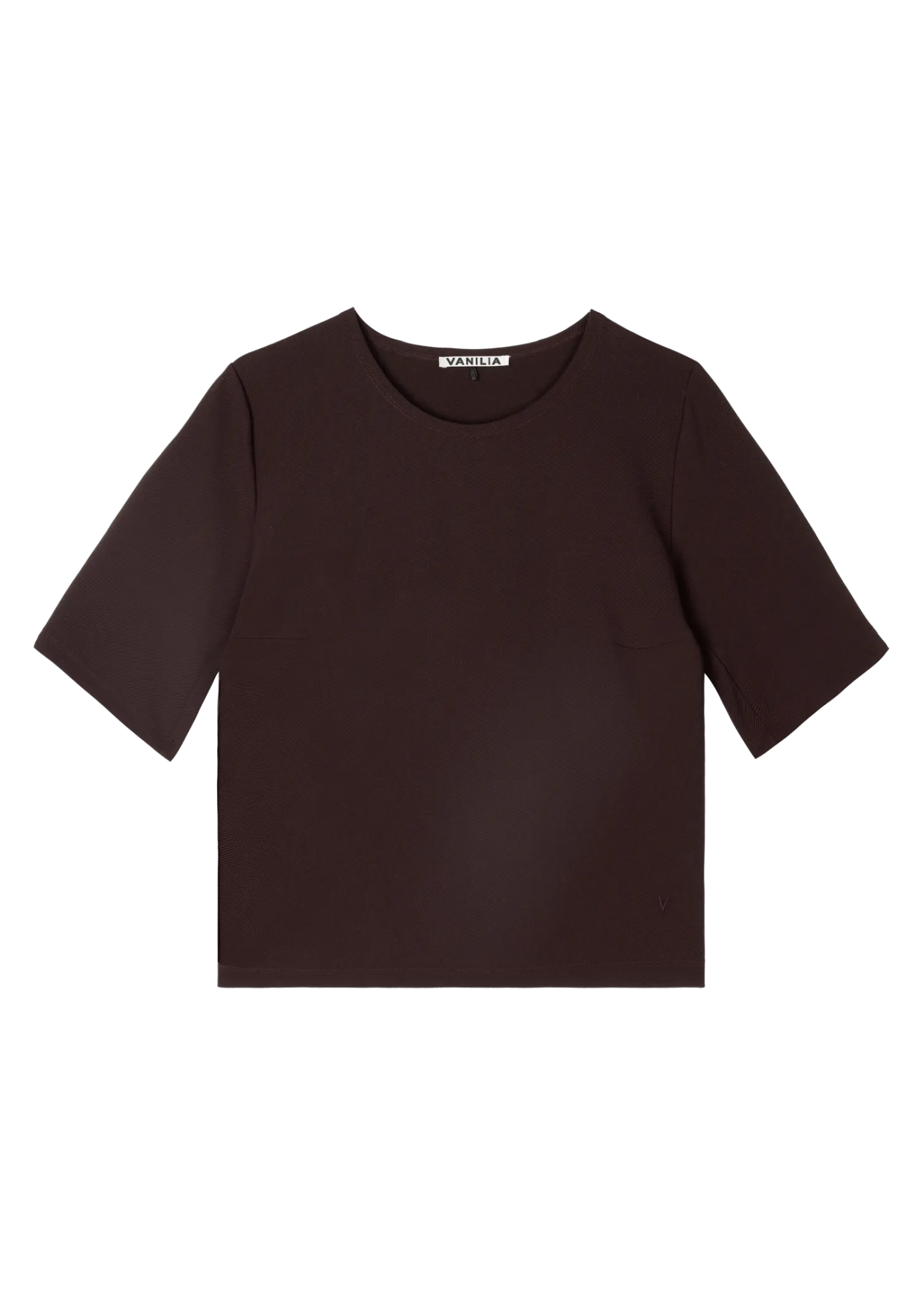 Mid sleeve twill top