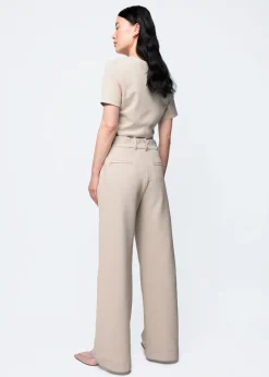 Mid sleeve twill top