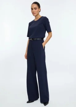 Mid sleeve twill top