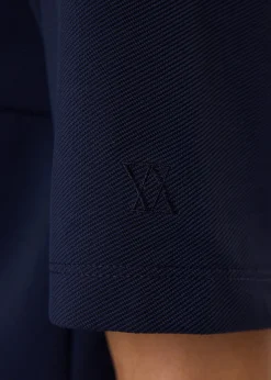 Mid sleeve twill top