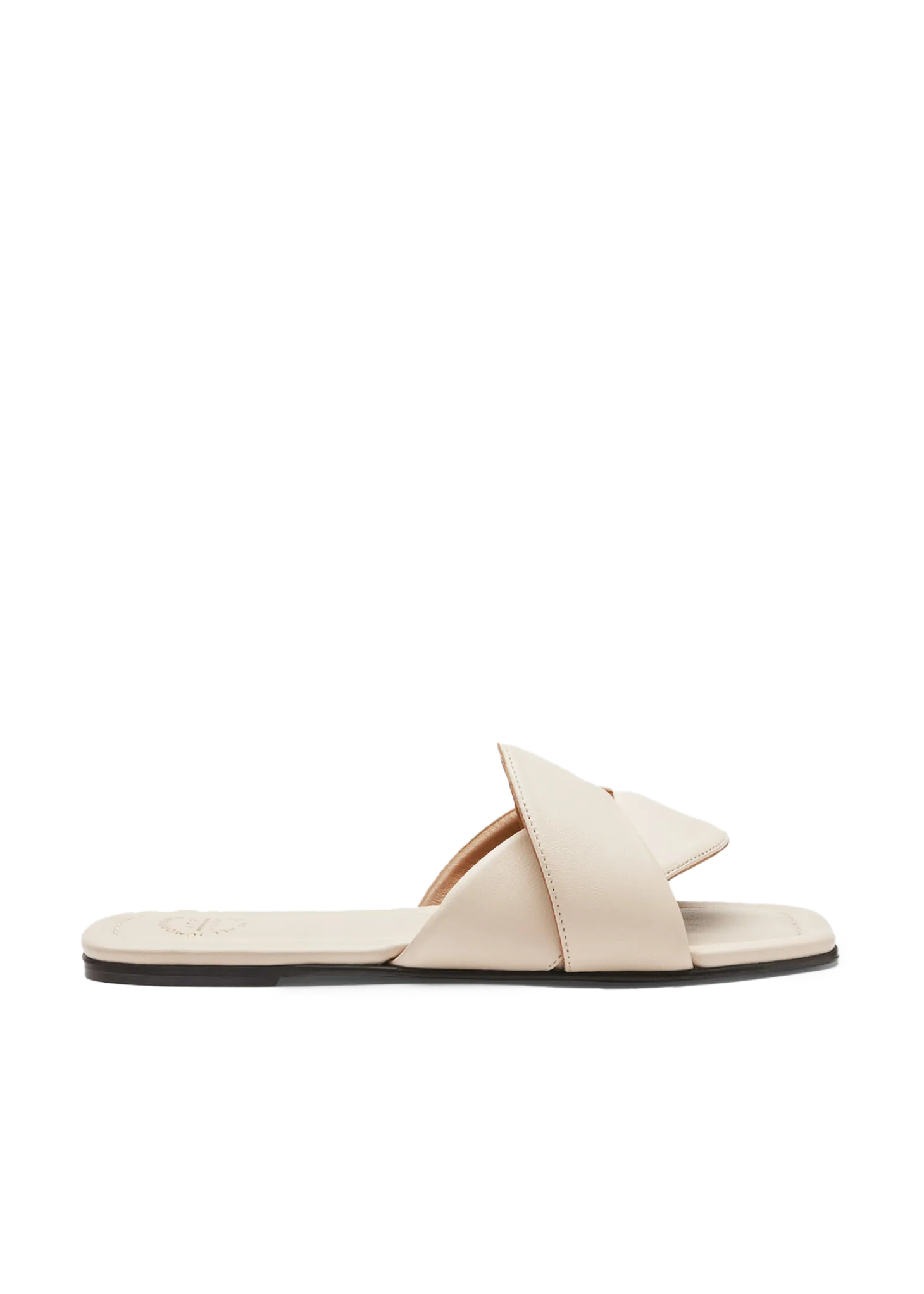 Nappa leren sandaal plat