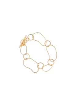 Organic gold plated chain bracelet