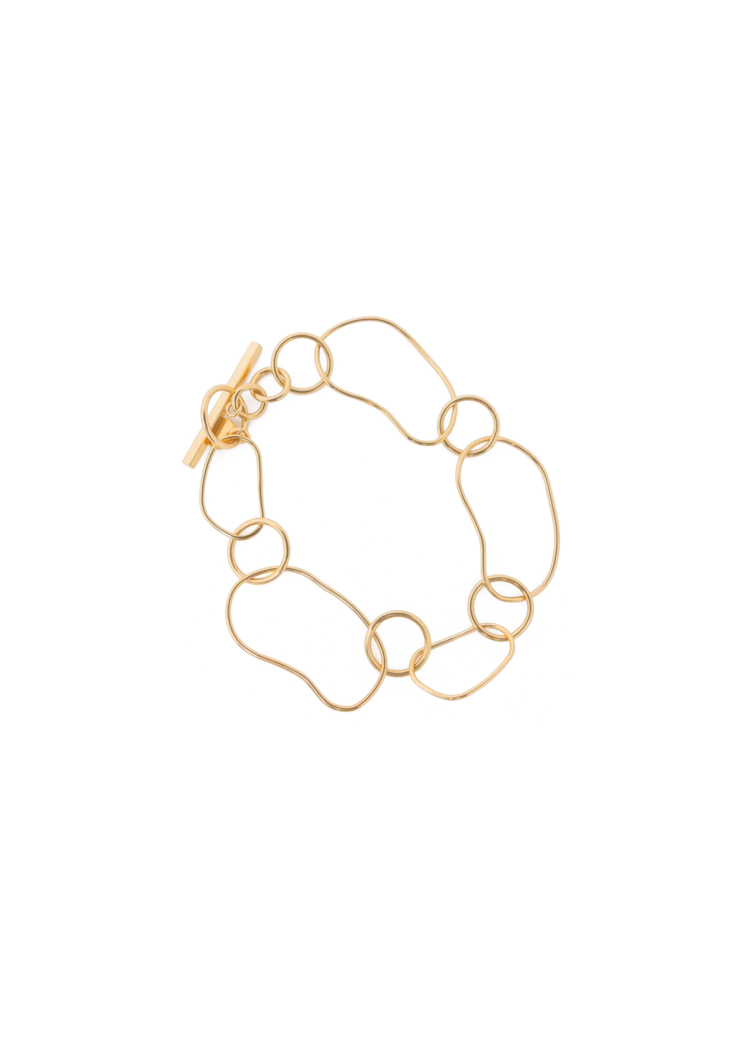 Organic gold plated chain bracelet