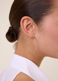 Organic gold plated earring