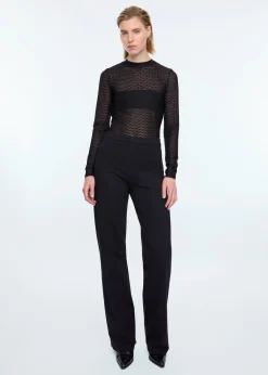 Pattern mesh longsleeve