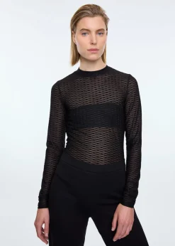 Pattern mesh longsleeve