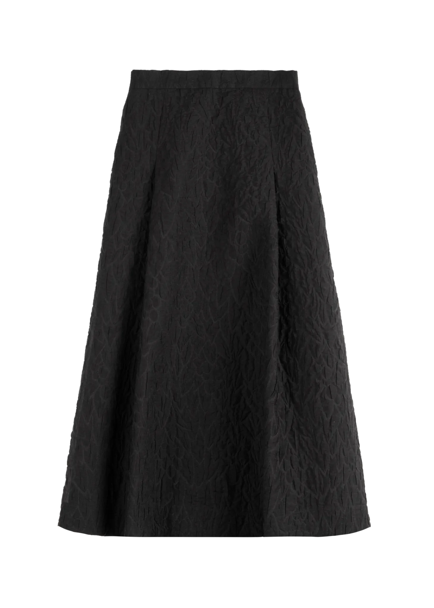 Pleated seersucker skirt