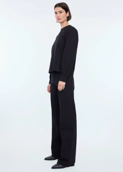 Pleated sleeve punto top