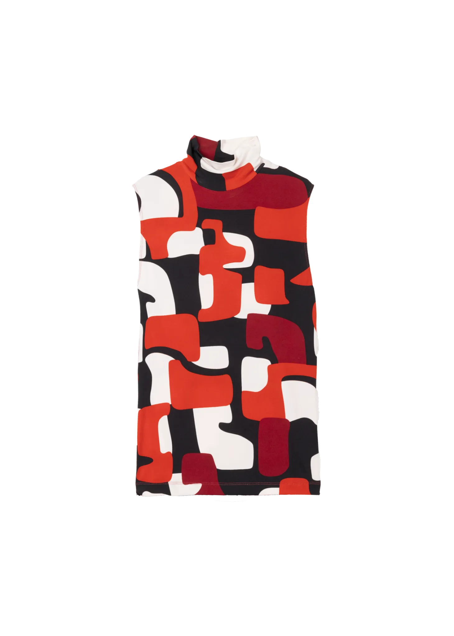 Printed jersey col top