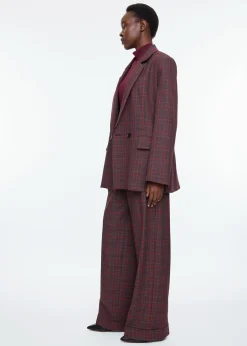 Regular checkered pants