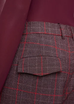 Regular checkered pants