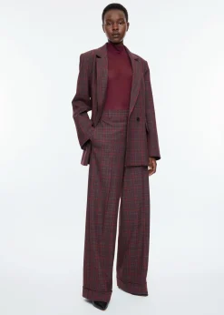 Regular checkered pants