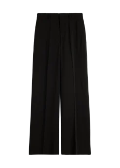 Regular fit crepe pants