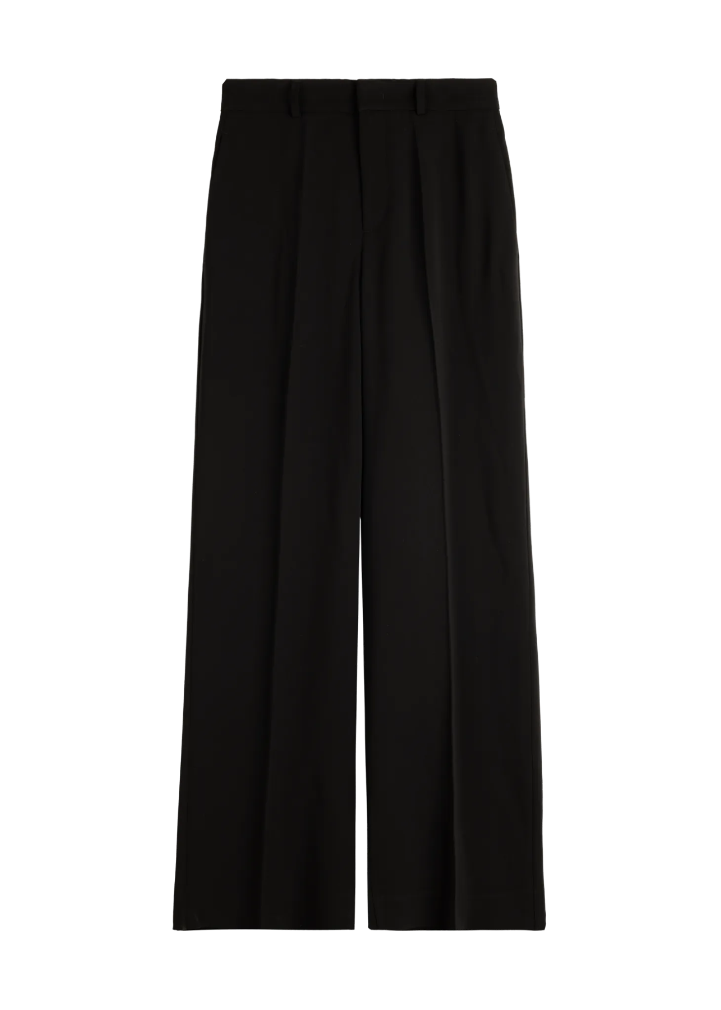Regular fit crepe pants