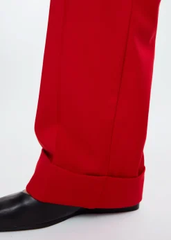 Regular viscose pants