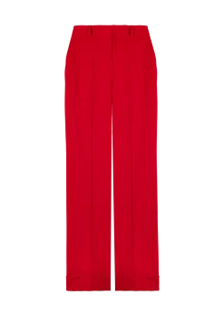 Regular viscose pants