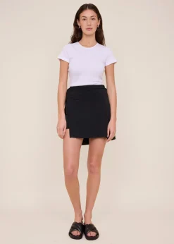 Rib jersey slim t-shirt