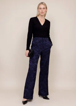 Rib top met v hals