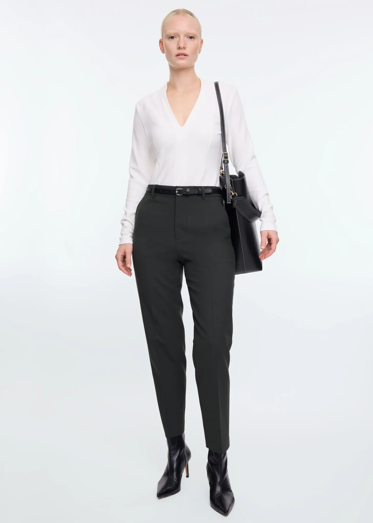 Rib v-neck top