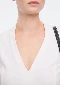 Rib v-neck top