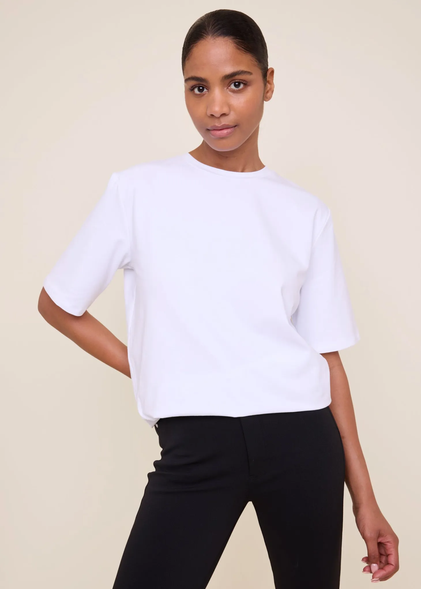 Round neck jersey T-shirt