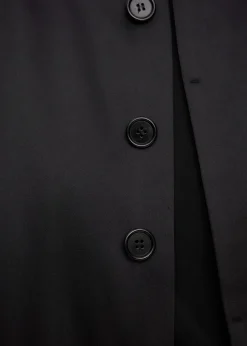 Round neck satin jacket