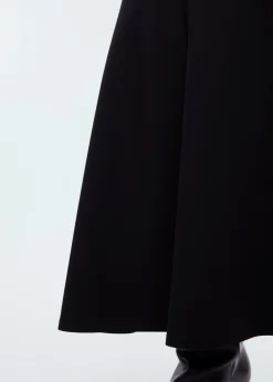 Ruched punto midi skirt