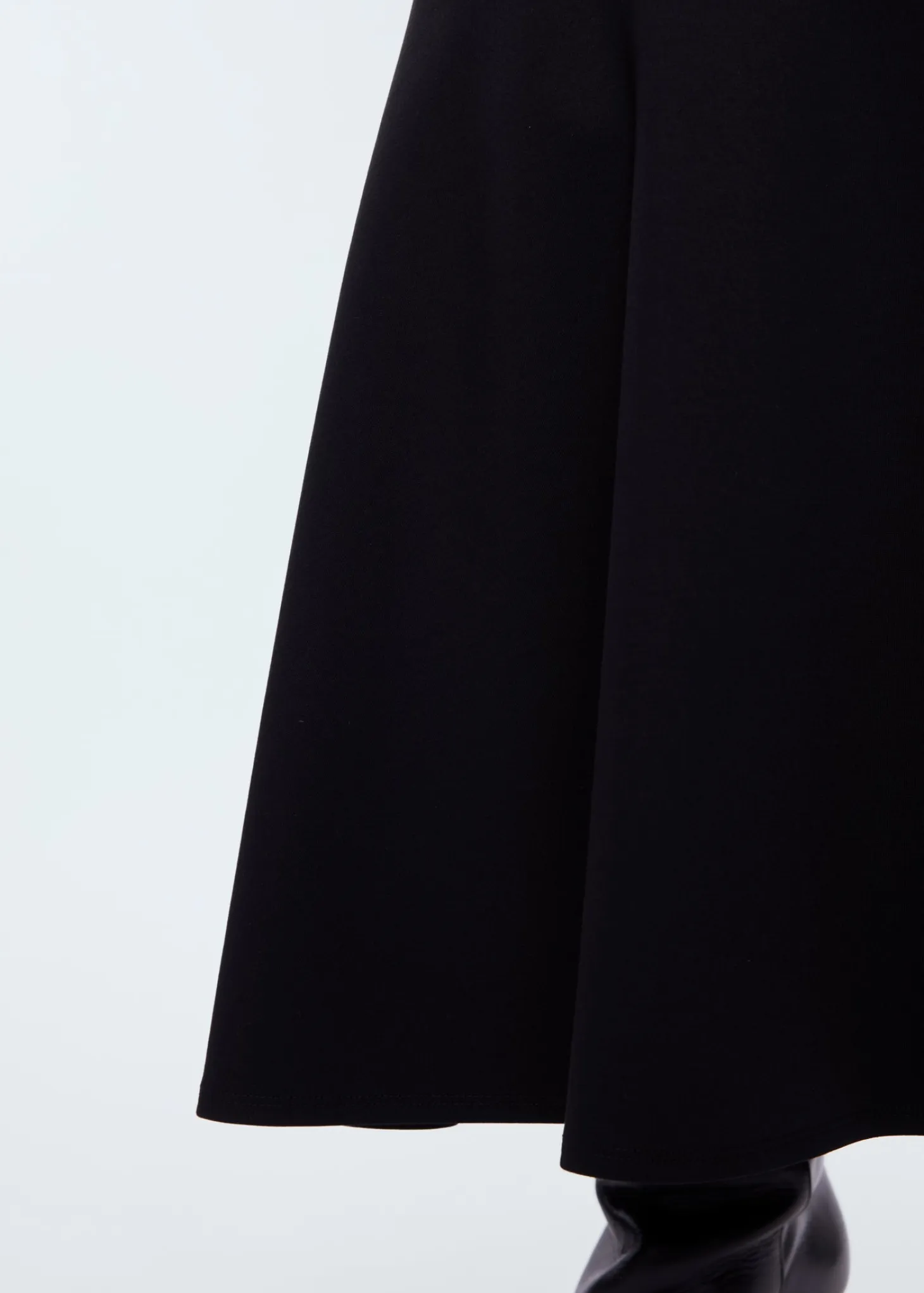 Ruched punto midi skirt